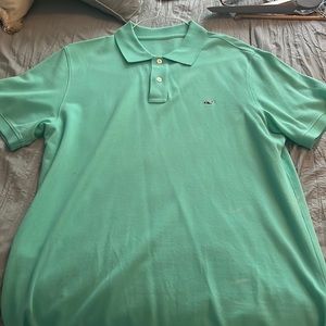 Vineyard vines mens polo shirt, size large, mint green